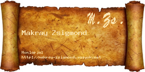 Makray Zsigmond névjegykártya