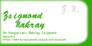 zsigmond makray business card